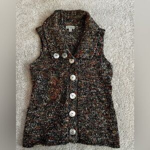 Kintamani Multicolor Knit Button Down Vest